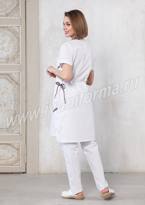 Платье медицинское "Мичелл" (белое)