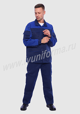 Костюм рабочий мужской (с брюками) арт. Р-02-7-ГР